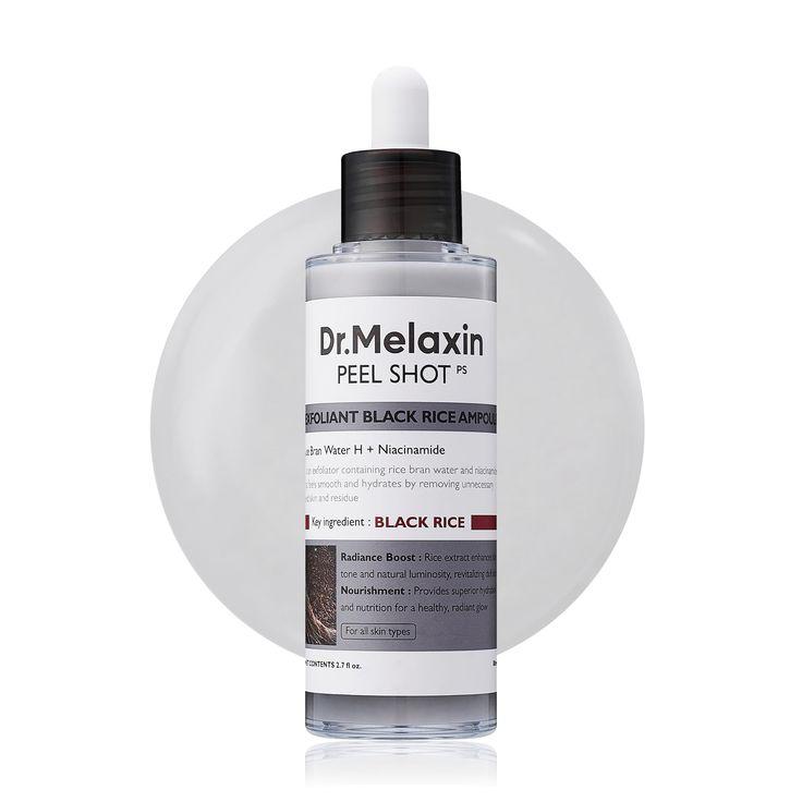 Korean Dr. Melaxin Peel Shot White and Black Rice Exfoliating Essence Moisturizing Gentle Exfoliation Soften Serum Skin Care